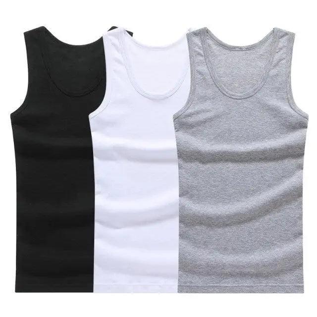 Hot New Sale 3pcs 100% Soft Cotton Mens Modern Sleeveless Tank Top Solid Muscle Vest Athletic Undershirts O-neck Gym Clothing Tees Tops - Treko - 100% cotton, 3pc shirt, athletic shirt, athletic undershirt, gym clothing, gym shirt, hot sale for man, man clothing, man shirt, man tees tops, men shirt, men tees tops, modern shirt, modern shirts, muscle vest, o neck shirt, shirt for man, shirt for men, sleeveless shirt, soft cotton for man, solid shirt, tank top shirt, tees tops- Stevvex.com