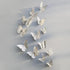 New Shinny 12pcs/set Hollow 3D Butterfly Wall Sticker for Wedding Decoration living room window Home Decor Gold silver
