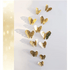 New Shinny 12pcs/set Hollow 3D Butterfly Wall Sticker for Wedding Decoration living room window Home Decor Gold silver