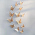 New Shinny 12pcs/set Hollow 3D Butterfly Wall Sticker for Wedding Decoration living room window Home Decor Gold silver
