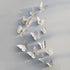 New Shinny 12pcs/set Hollow 3D Butterfly Wall Sticker for Wedding Decoration living room window Home Decor Gold silver