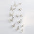 New Shinny 12pcs/set Hollow 3D Butterfly Wall Sticker for Wedding Decoration living room window Home Decor Gold silver
