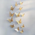New Shinny 12pcs/set Hollow 3D Butterfly Wall Sticker for Wedding Decoration living room window Home Decor Gold silver