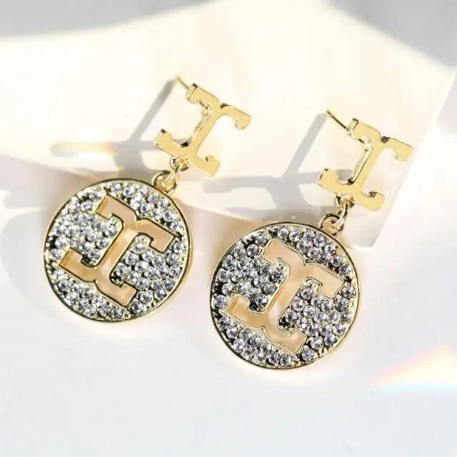 New Sparkling Round Pendant Earrings For Women And Girls Fashionable Trendy Party Jewelry For Ladies Hot Look - 8