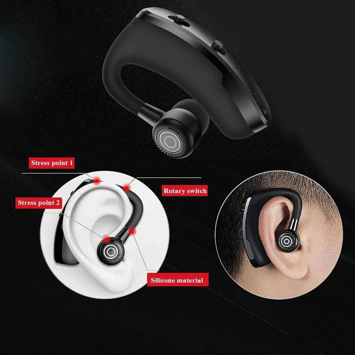 New Style Bluetooth Headphones Hands Free Wireless Business Headset With Mic Voice Control Headphone For Drive