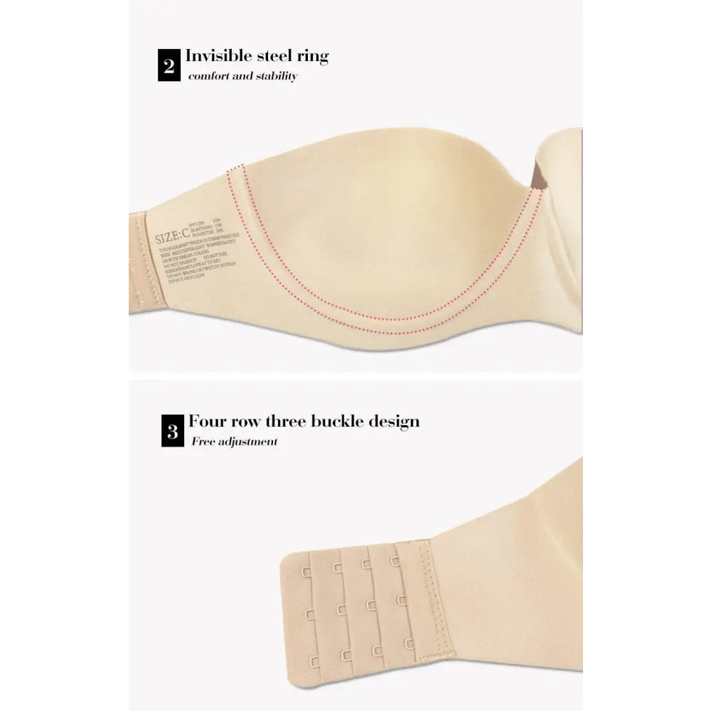 New Trendy Invisible Bras Bralette Underwear Women’s Push Up Strapless Bra Wedding Brassiere Underwired Back 1/2 Cup