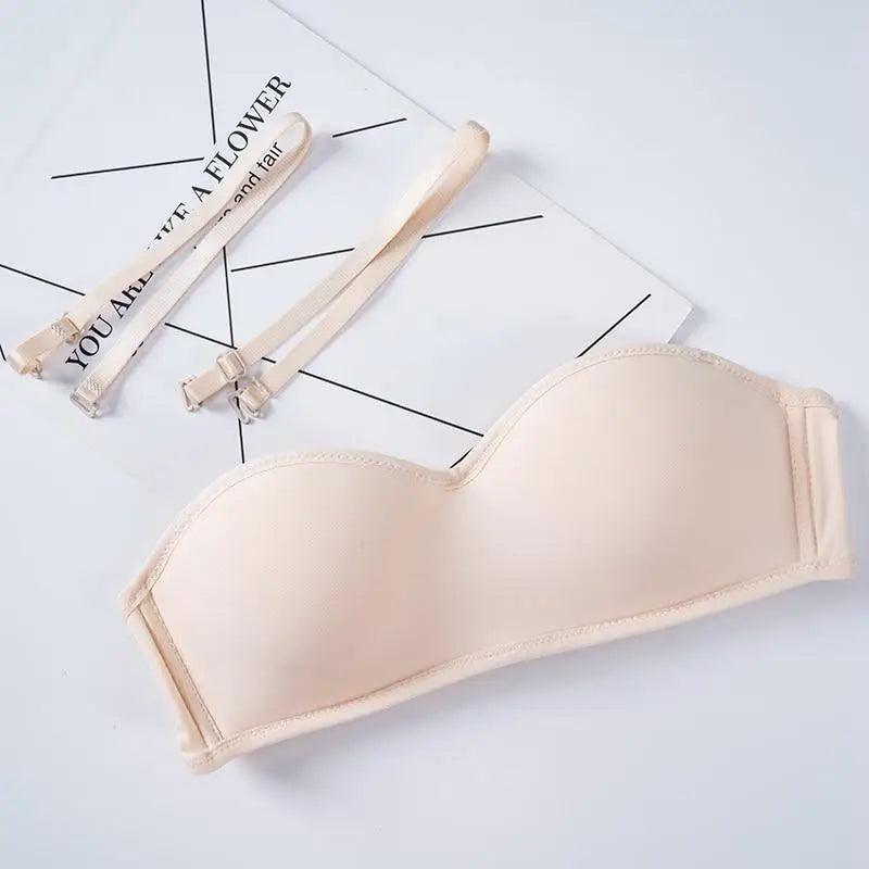 New Trendy Invisible Bras Bralette Underwear Women’s Push Up Strapless Bra Wedding Brassiere Underwired Back 1/2 Cup