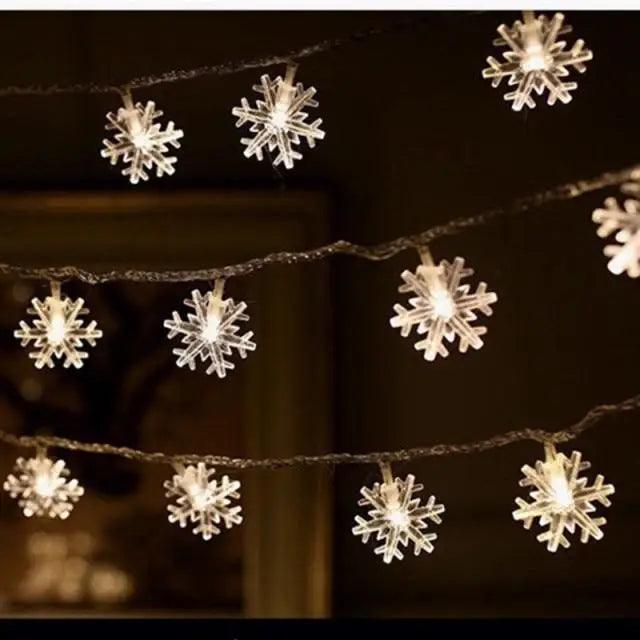 New Trendy Party Supplies 3M 20 Led Snowflake String Light Garlands Ornaments Christmas Tree Decorations for Home