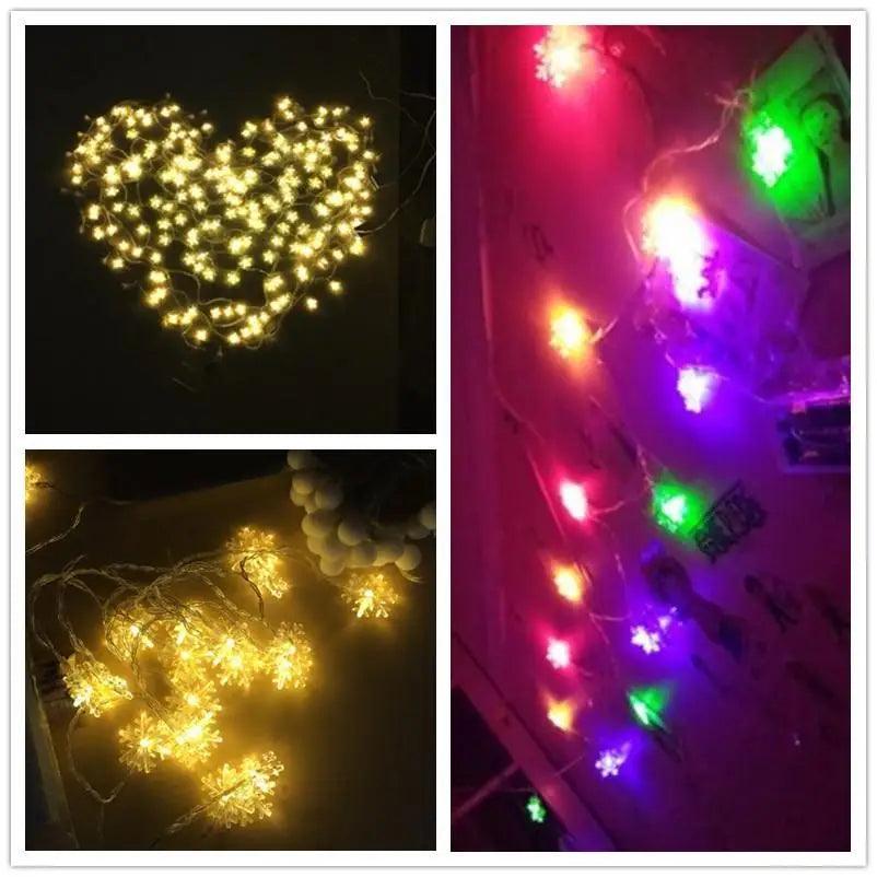 New Trendy Party Supplies 3M 20 Led Snowflake String Light Garlands Ornaments Christmas Tree Decorations for Home