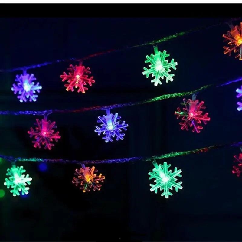 New Trendy Party Supplies 3M 20 Led Snowflake String Light Garlands Ornaments Christmas Tree Decorations for Home
