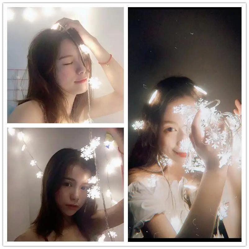 New Trendy Party Supplies 3M 20 Led Snowflake String Light Garlands Ornaments Christmas Tree Decorations for Home