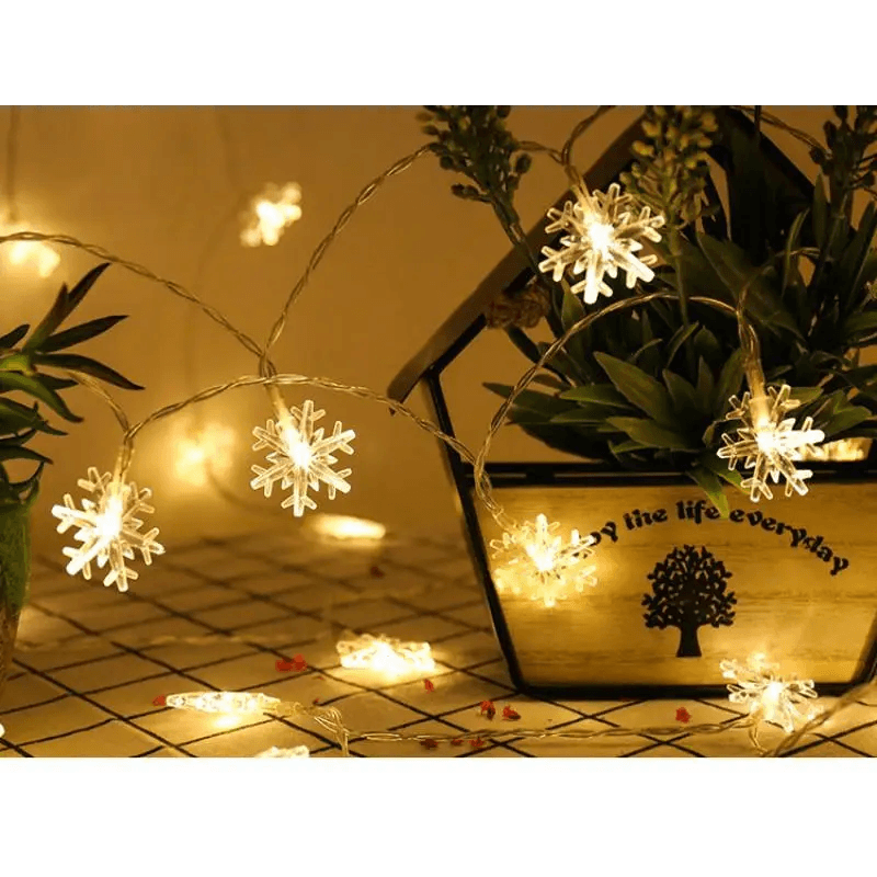 New Trendy Party Supplies 3M 20 Led Snowflake String Light Garlands Ornaments Christmas Tree Decorations for Home