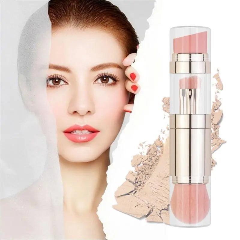 New Vintage Style 4 In 1 Makeup Brushes For Foundation Eyebrow Shadow Eyeliner Blush Powder Brush Cosmetic