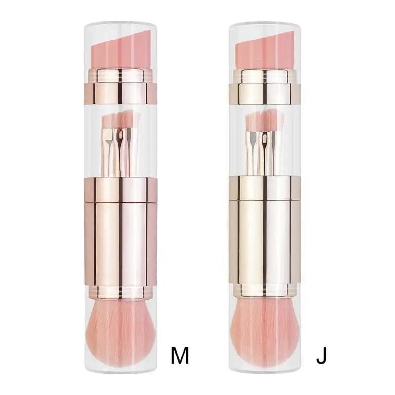New Vintage Style 4 In 1 Makeup Brushes For Foundation Eyebrow Shadow Eyeliner Blush Powder Brush Cosmetic
