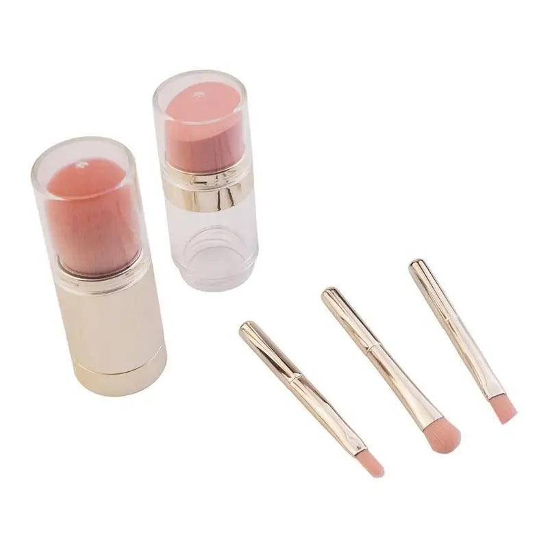 New Vintage Style 4 In 1 Makeup Brushes For Foundation Eyebrow Shadow Eyeliner Blush Powder Brush Cosmetic