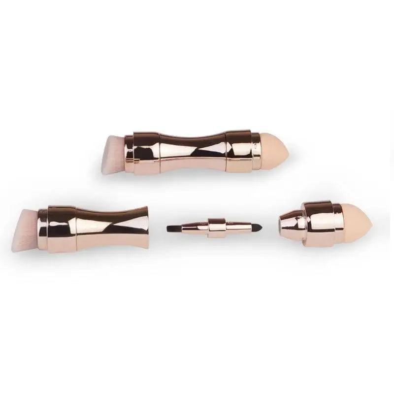 New Vintage Style 4 In 1 Makeup Brushes For Foundation Eyebrow Shadow Eyeliner Blush Powder Brush Cosmetic