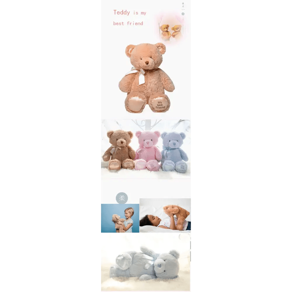Perfect gift for Girls and Boys Adorable 35cm Creative Colorful Teddy Bear for Kids Stuffed Animal Plush Toy Send