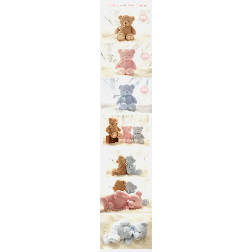 Perfect gift for Girls and Boys Adorable 35cm Creative Colorful Teddy Bear for Kids Stuffed Animal Plush Toy Send