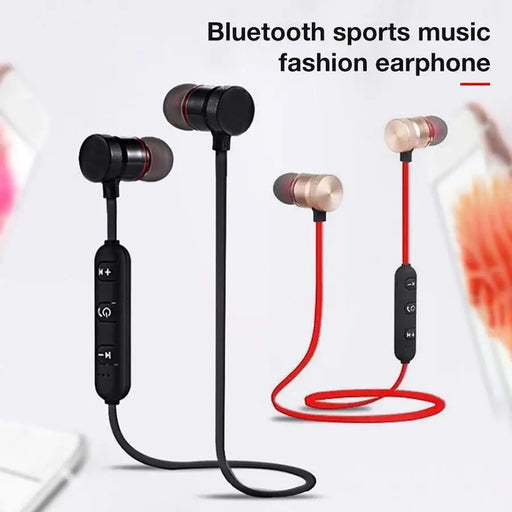 Portable Magnetic Sport Bluetooth Wireless Stereo Earphones For Workout Gym Noise Cancelling Earphones - STIL9485XCVYY
