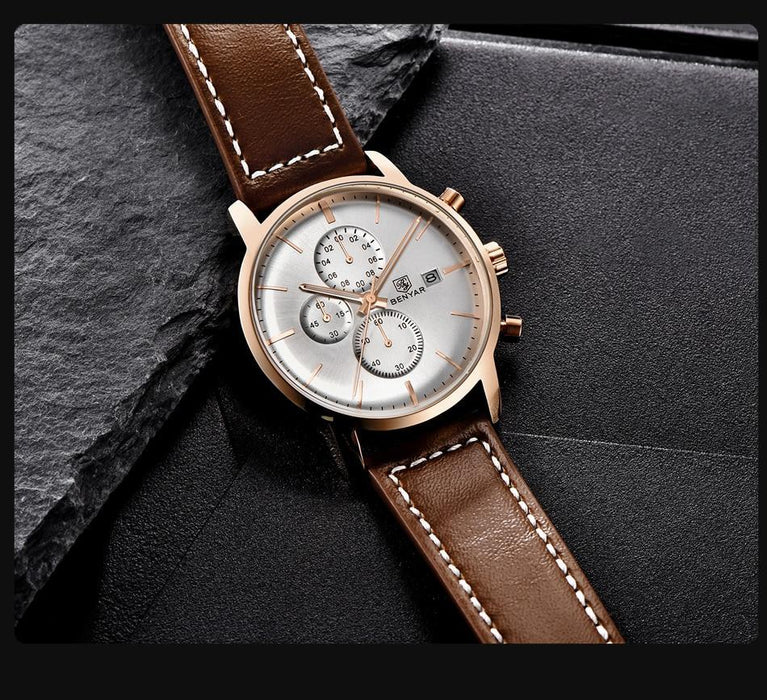 2021 New Business Men Watch Full Steel Quartz Luxury Casual Waterproof Leather Sports Male Wristwatch