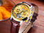 Business Men's Waterproof Watch With Chronometers Date Large Roman Numerals And Decorative Spiral