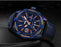 Men's Waterproof Leaghter Watch With Day, Date and Fluorescent Hands Perfect Gift For Your Man
