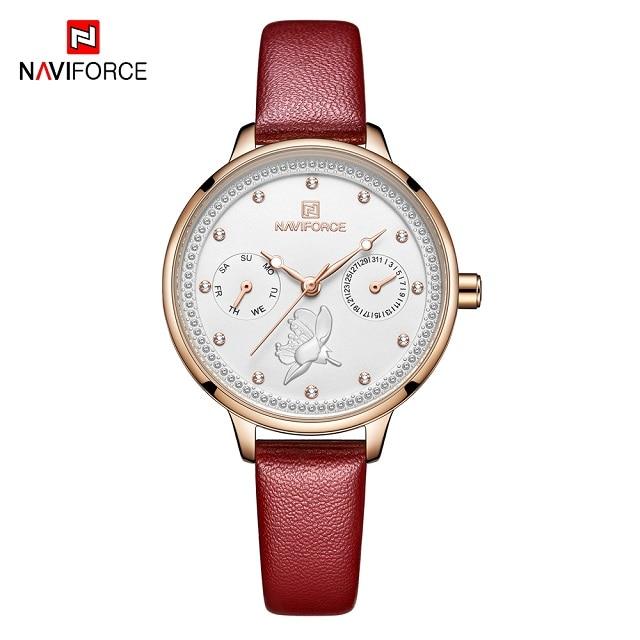Stylish Womens Elegant With Double Zircon And Two Chronometer Day And Date Luxury Watch