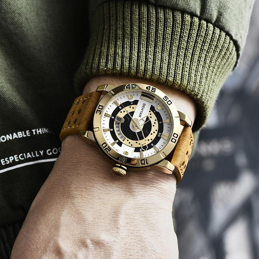 2021 Luxury Men Fashion Watches Quartz Wrist Watches Military Casual Leather Strap Waterproof Elegant Watch