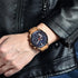 New Men Luxury Watches Leather Strap Waterproof Sport Quartz Chronograph Military Watch Men Clock