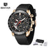 New Men Luxury Watches Leather Strap Waterproof Sport Quartz Chronograph Military Watch Men Clock