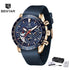 New Men Luxury Watches Leather Strap Waterproof Sport Quartz Chronograph Military Watch Men Clock