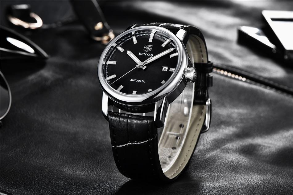 2021 Fashion Luxury Leather Strap Casual Analog Watch Men Stainless Steel Wristwatch Waterproof Watches