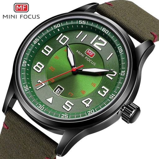 2021 Casual Sport Mens Watch Luxury Green Round Design Waterproof Analog Quartz Classic Fashion Wrist Watch