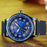 Casual Sport Mens Watch Luxury Green Round Design Waterproof Analog Quartz Classic Fashion Wrist Watch