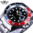 2021 Fashion Black Red Sport Mens Watches Luxury Luminous Hands Watch Elegant Leather Strap Design