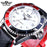 2021 Fashion Black Red Sport Mens Watches Luxury Luminous Hands Watch Elegant Leather Strap Design