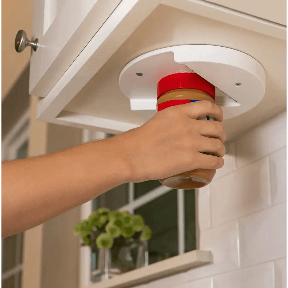 Quick Unique Design V-Shape Multi-function Lid Jar Opener Under Cabinet Professional Cans Fits Any Sizes Useful Kitchen Gadget - STEVVEX Gadgets - Easy Jar Opener, Easy Lid Opener, Jar Easy Opener, Jar Opener, Kitchen Gadget, Kitchen Gadgets, Lid Jar Opener, Lid Opener, Multi-function Jar Opener, Multi-function Lid Opener, Quick Jar Opener, Quick Lid Opener, V-Shape Lid Jar Opener, V-Shape Jar Opener, V-Shape Lid Opener, V-Shape Multi-function Opener, V-Shape Multi-function Lid Jar Opener - Stevvex.com