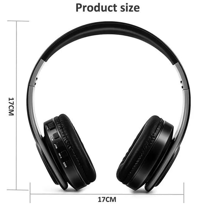 Retro Stereo Earphones Bluetooth Headphone Music Headset FM And Support SD Card With Mic And Volume Control Wireless