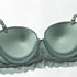 Sizzling Strapless Bra Push Up Padded Cup Underwire Ruffle Straps Lace Trim Sage Green Women's Underwear Set - ALLURELATION - - Stevvex.com