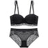 Sizzling Strapless Bra Push Up Padded Cup Underwire Ruffle Straps Lace Trim Sage Green Women's Underwear Set - ALLURELATION - - Stevvex.com