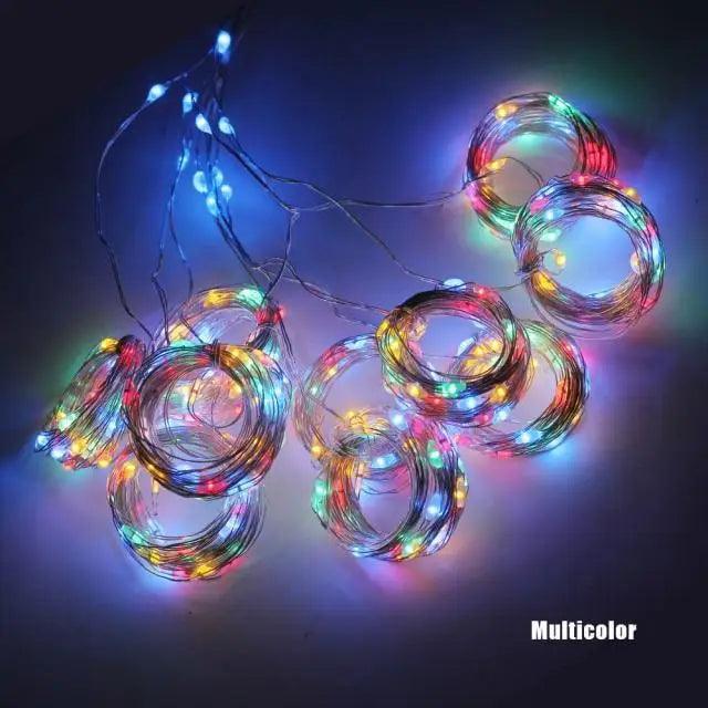 Sparkling 3M LED Curtain on the Window USB String Lights Fairy Festoon With Remote Christmas Wedding Holiday Decoration