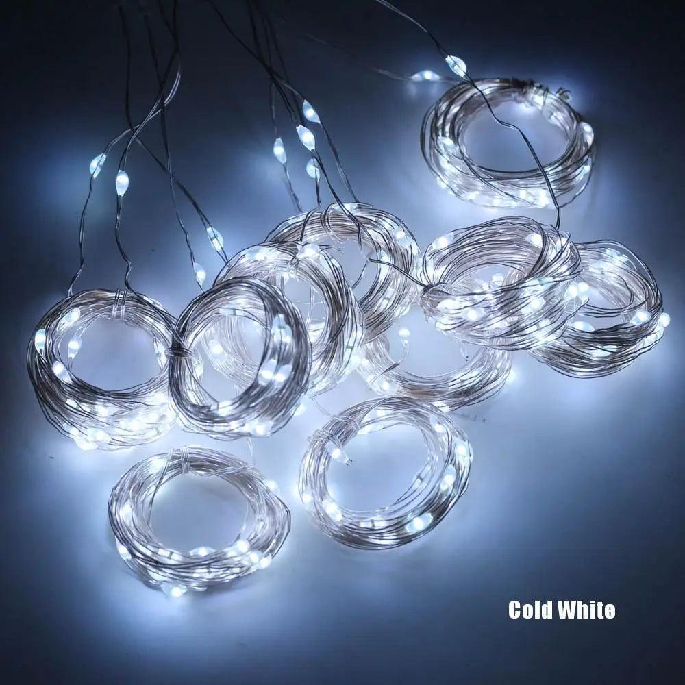 Sparkling 3M LED Curtain on the Window USB String Lights Fairy Festoon With Remote Christmas Wedding Holiday Decoration