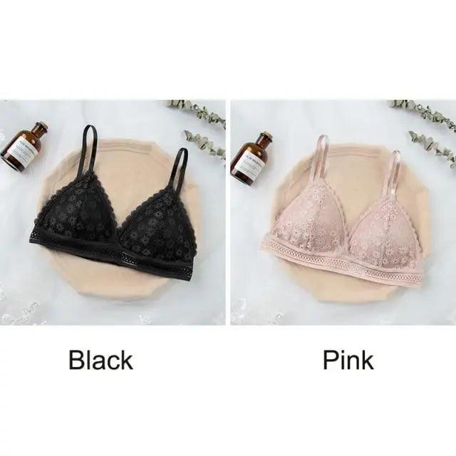 Stunning Hot Look Women’s Lace Bra No Steel Ring Beauty Back comfor Wrapped Chest Comfortable Daisy Brassiere Stretch