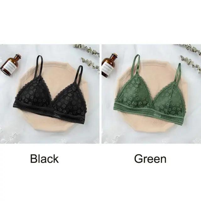 Stunning Hot Look Women’s Lace Bra No Steel Ring Beauty Back comfor Wrapped Chest Comfortable Daisy Brassiere Stretch