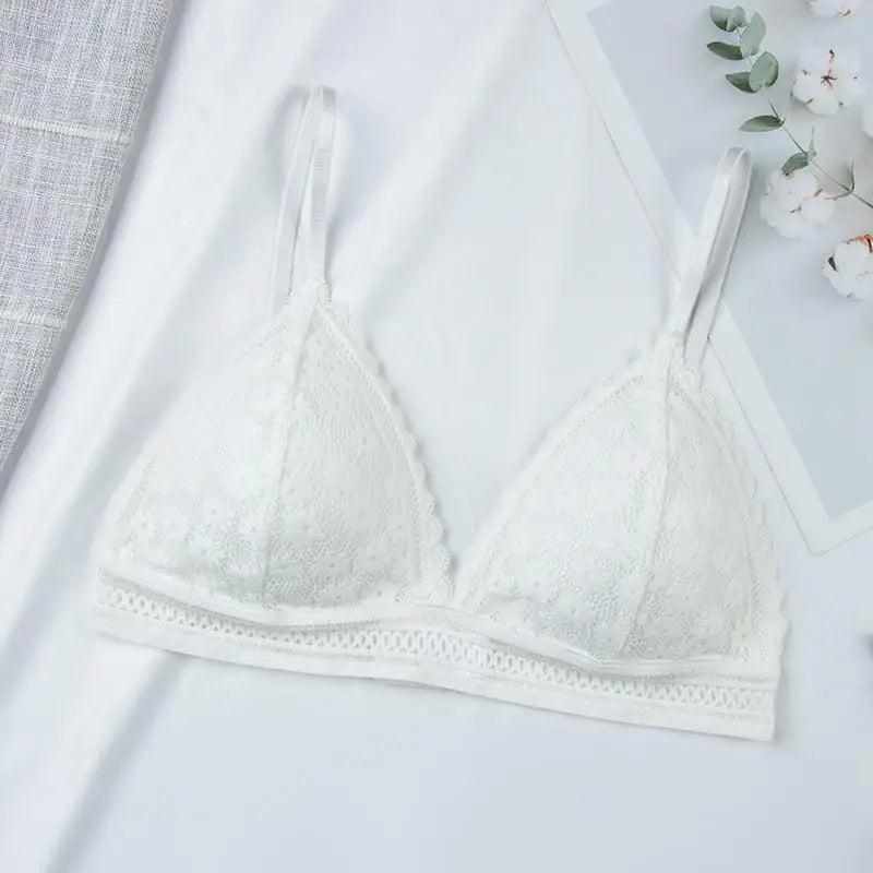 Stunning Hot Look Women’s Lace Bra No Steel Ring Beauty Back comfor Wrapped Chest Comfortable Daisy Brassiere Stretch