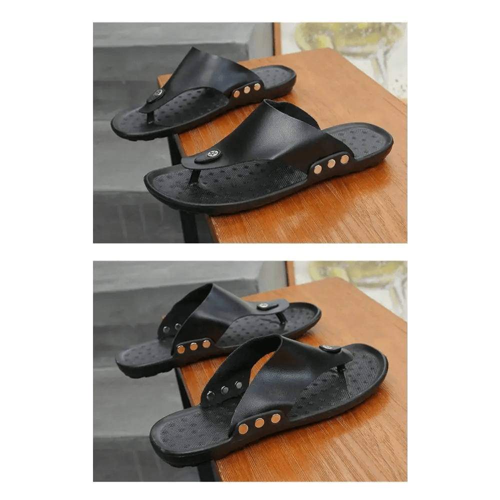 Summer Modern Design Men Flip - Flops For Beach Slippers Classic Brown Sandals Comfortable Casual Beach Outdoor