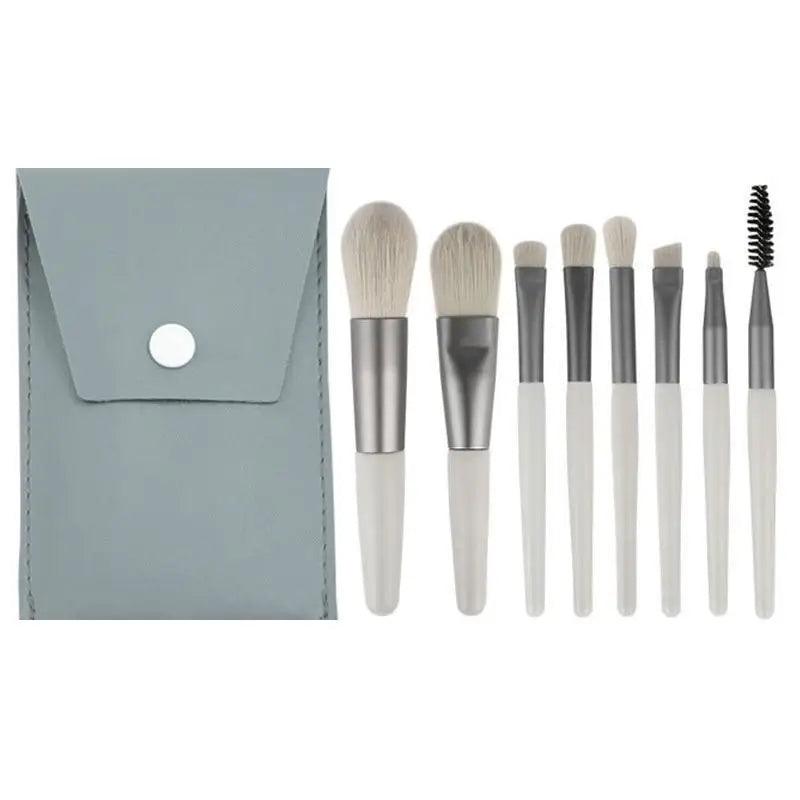 Super Luxury Quality Amazing 8Pcs Mini Travel Portable Soft Makeup Brushes Set Cosmetic Powder Eye Shadow Foundation