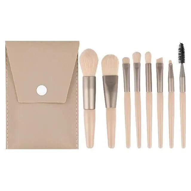 Super Luxury Quality Amazing 8Pcs Mini Travel Portable Soft Makeup Brushes Set Cosmetic Powder Eye Shadow Foundation