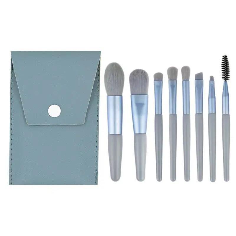 Super Luxury Quality Amazing 8Pcs Mini Travel Portable Soft Makeup Brushes Set Cosmetic Powder Eye Shadow Foundation
