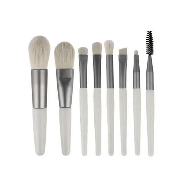 Super Luxury Quality Amazing 8Pcs Mini Travel Portable Soft Makeup Brushes Set Cosmetic Powder Eye Shadow Foundation